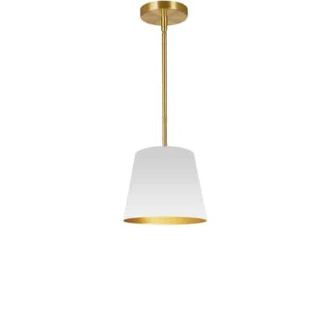 Dainolite 1Lt Oversized Drum Pendant X-Small, Wh/Gld Shade ODR-XS-692